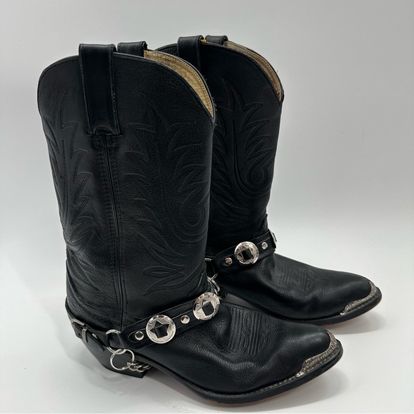 Durango Other - Durango Vintage Black Chain Western Cowboy Boots